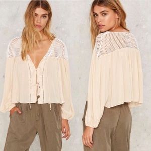 Nasty Gal Refuge of the Roads Tie Top